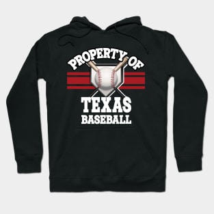 Proud Name Texas Graphic Property Vintage Baseball Hoodie